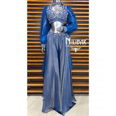 Navy Blue Indo Western Set