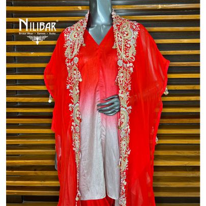 Red Indo Western Set