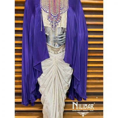 Purple Indo Western Set