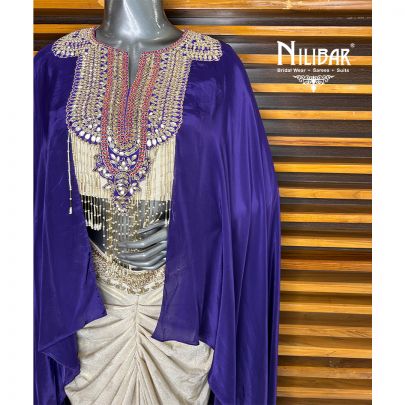 Purple Indo Western Set