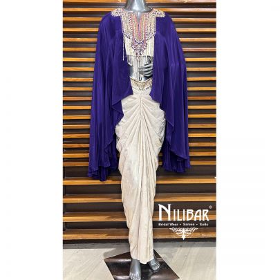 Purple Indo Western Set