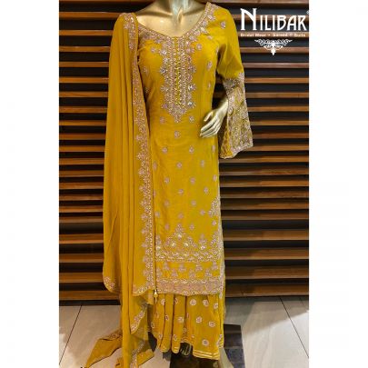 Canary Yellow Palazzo Suit