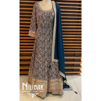 Peacock Georgette Anarkali