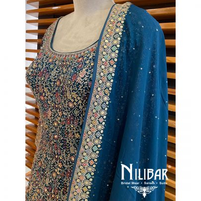 Peacock Georgette Anarkali