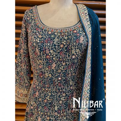 Peacock Georgette Anarkali