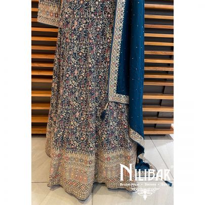 Peacock Georgette Anarkali