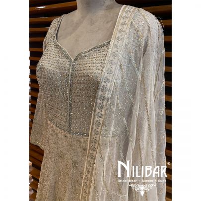 Beige Georgette Anarkali