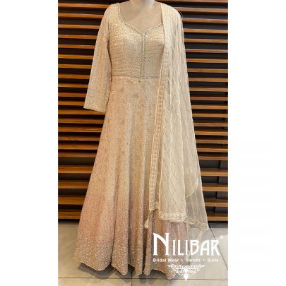  Beige Georgette Anarkali