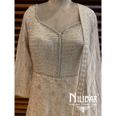  Beige Georgette Anarkali