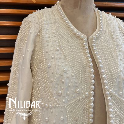 White Pearl Woollen Coat