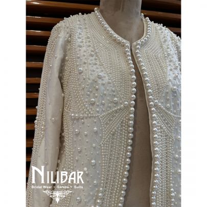 White Pearl Woollen Coat