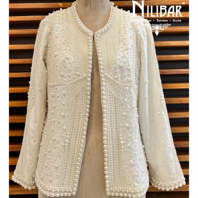 White Pearl Woollen Coat