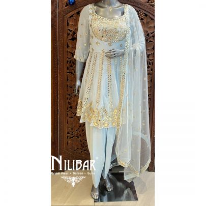 Blue Georgette Salwar Suit