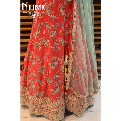 Yellow Rust Georgette Lehenga