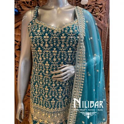 Green Georgette Garara Suit