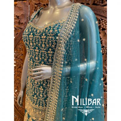 Green Georgette Garara Suit