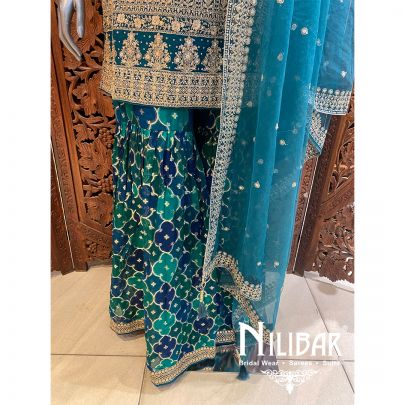 Green Georgette Garara Suit