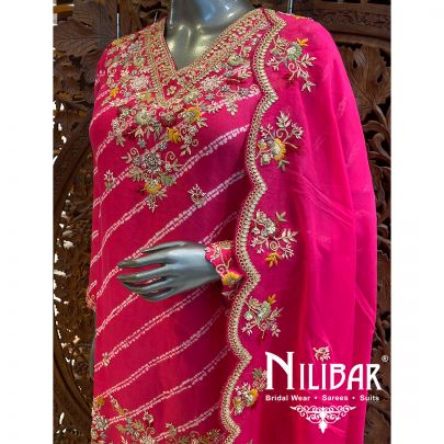 Pink Silk Palazzo Suit