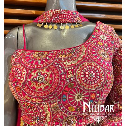 Hot Pink Georgette Inso-Western Set