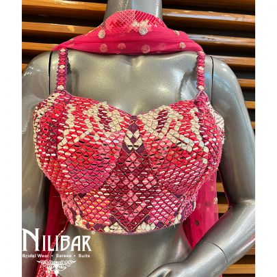 Hot Pink Georgette Lehenga