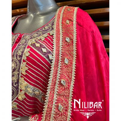 Bright Pink Silk Suit