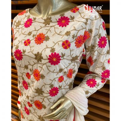 Off white Cotton Palazzo Suit