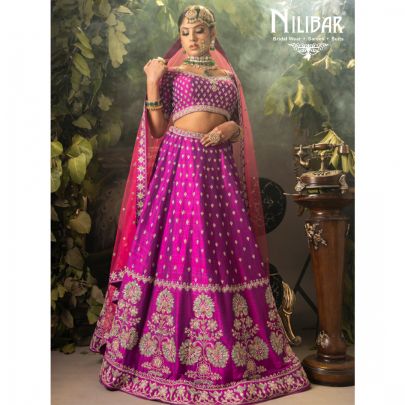 Purple Silk Lehenga