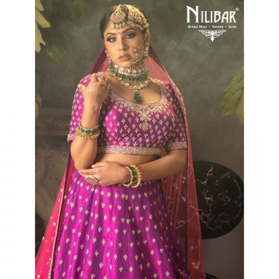 Purple Silk Lehenga