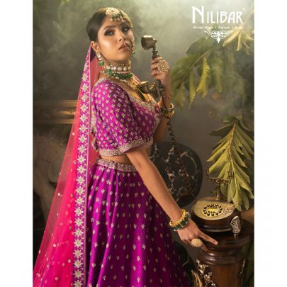 Purple Silk Lehenga