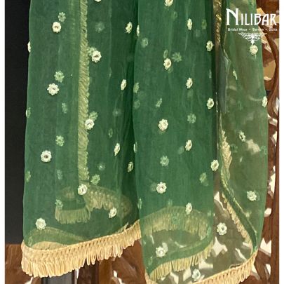 Pine Green Net Dupatta