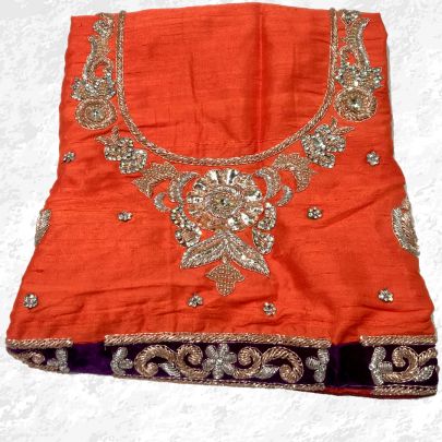 Orange Maroon Bridal Lehenga