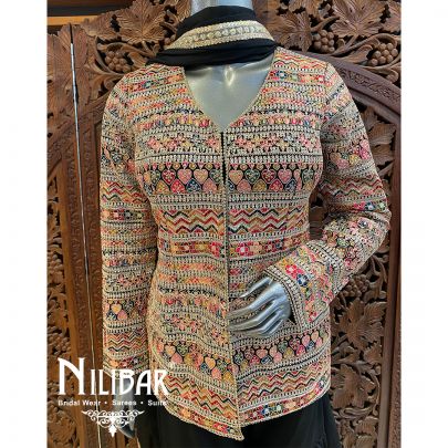Black Chinon Sharara Suit