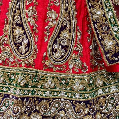 Red Silk Bridal Lehenga