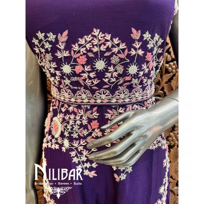 Regal Purple Raw Silk Jumpsuit