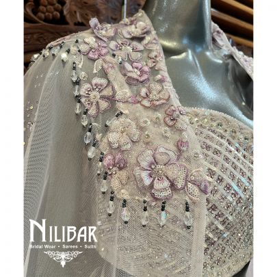 Lavender Net Heavy Lehenga
