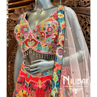 Pastel Pink Silk Casual Lehenga