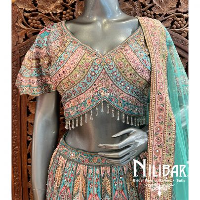Multicolour Silk Casual Lehenga