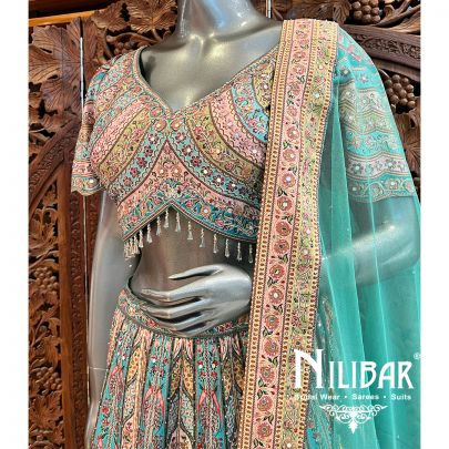 Multicolour Silk Casual Lehenga