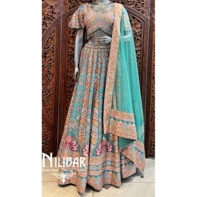 Multicolour Silk Casual Lehenga