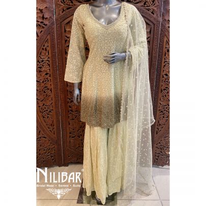 Lemon Georgette Garara Suit