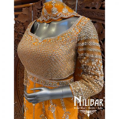 Orange Silk Palazzo Suit