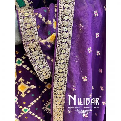 Purple Georgette Anarkali Set
