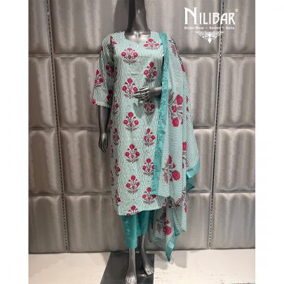 Blue Cotton Kurta Set