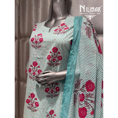 Blue Cotton Kurta Set