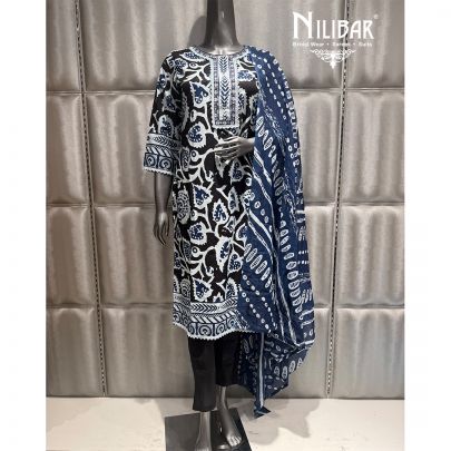 Blue Cotton Kurta Set
