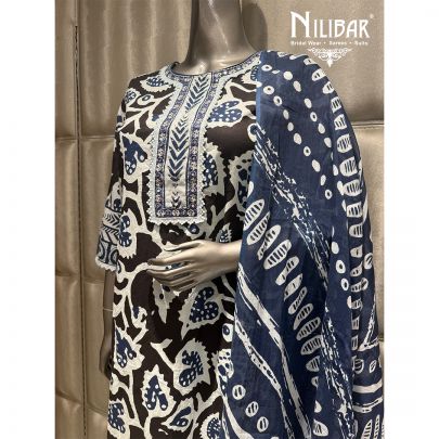 Blue Cotton Kurta Set