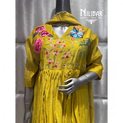 Mustard Yellow Cotton Kurta Set