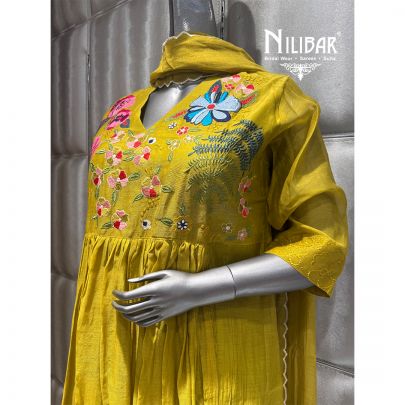 Mustard Yellow Cotton Kurta Set