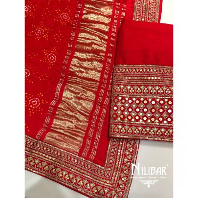 Blood Red Silk Unstitched Suit