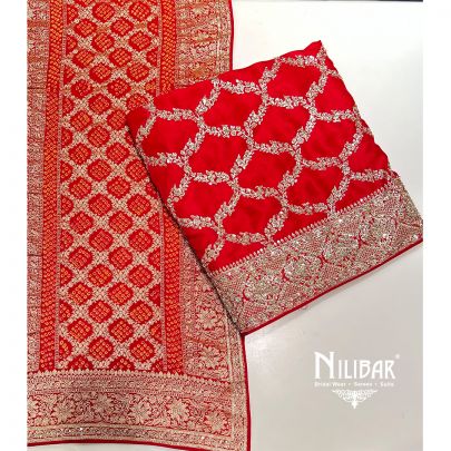 Red Silk Unstitched Suit